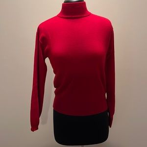 NWT! Flame Red Sweater W/Heart Back